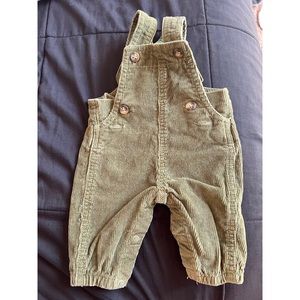 Corduroy newborn overalls with shirt